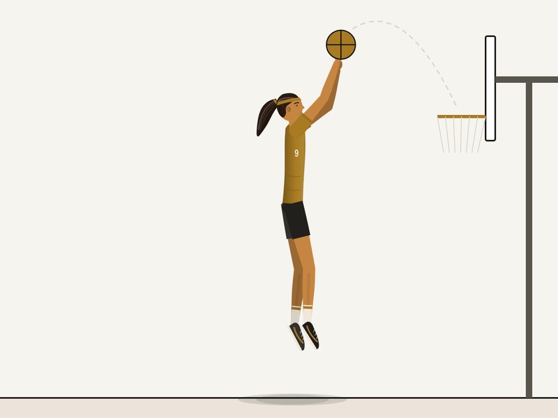 Illustration of a basketball player releasing a jump shot